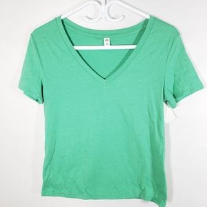 BP Green T-Shirt Short Sleeve V Neck Size XS